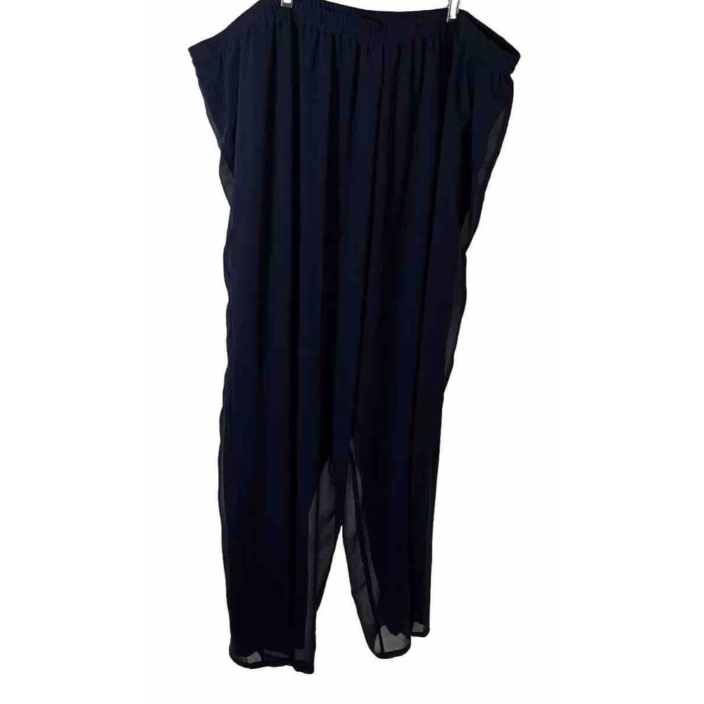 Roman’s Women’s Plus Size 36W Navy Blue Pants Business Casual Officecore